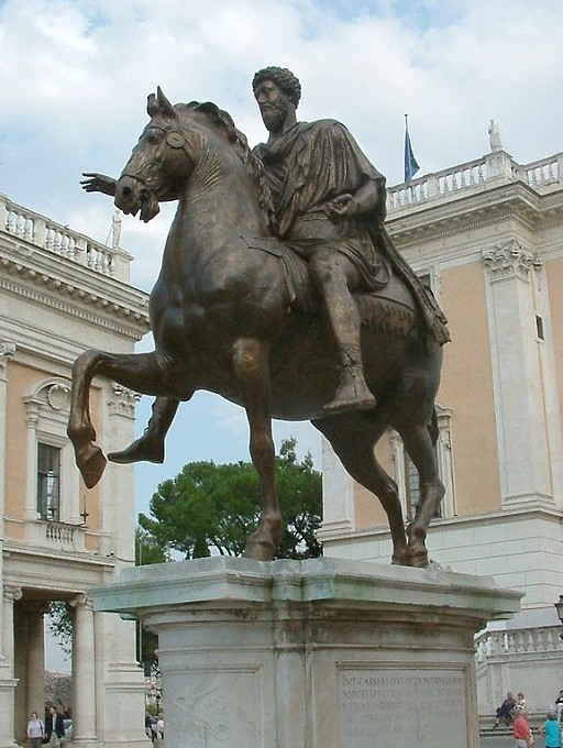 Replica of the equestrian statue of Marcus Aurelius in the Campidoglio 